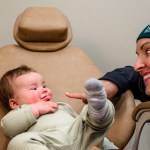 Dr. Yazbak with the baby