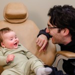 Dr. Mills with the baby